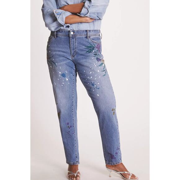 Pilcro Boyfriend Mid-Rise Detailed Jeans - New 33 Tall - Picture 3 of 6